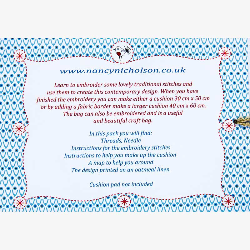 Nancy Nicholson - Pigeon Embroidered Cushion Kit 1 a30fa915-8377-2658-5fd8-e8f2b1bedb02