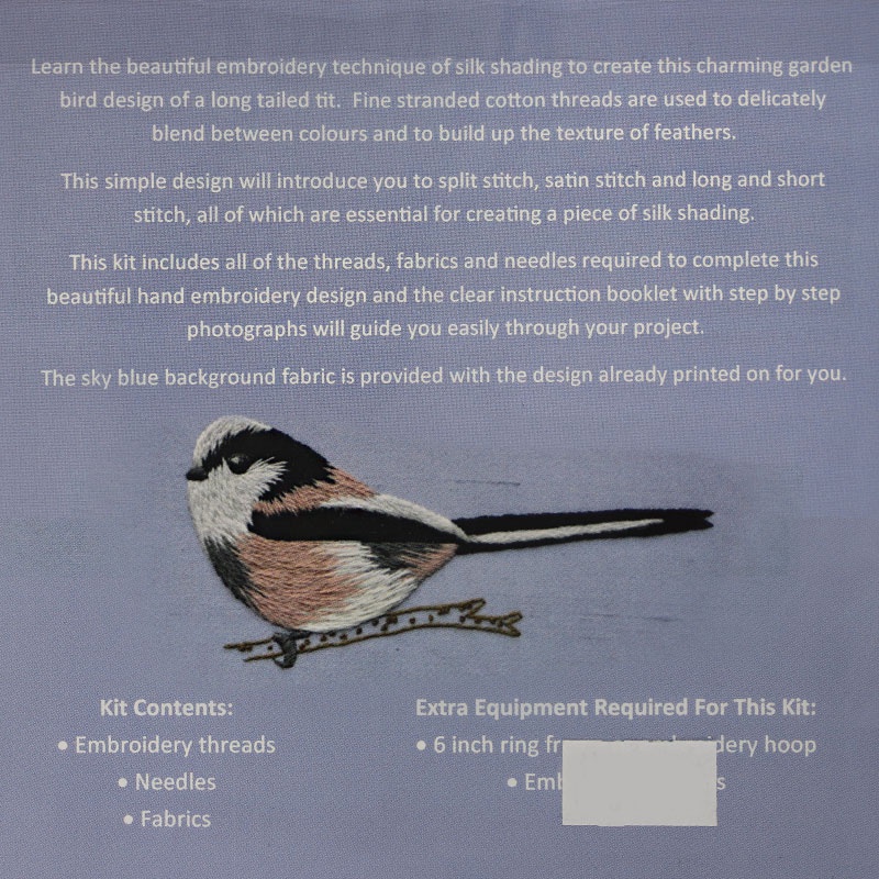 The Bluebird Embroidery Co. Silk Shading Garden Bird 1 28158f04-b113-4a77-9c87-f39a26911272