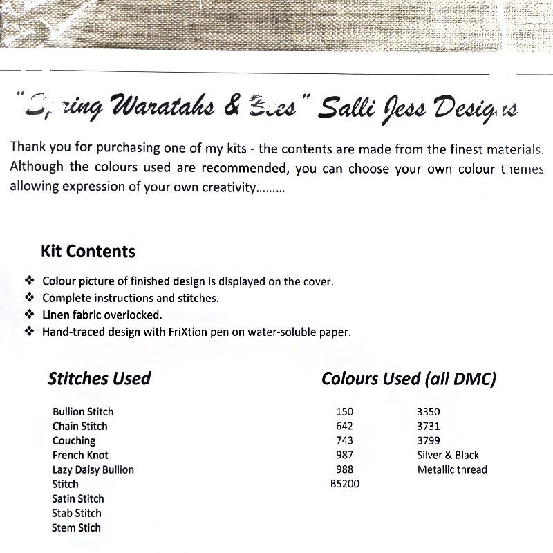 Salli Jess Designs Spring Waratahs & Bees 1 43b11c27-fa59-4037-9d43-a45ff0043efd