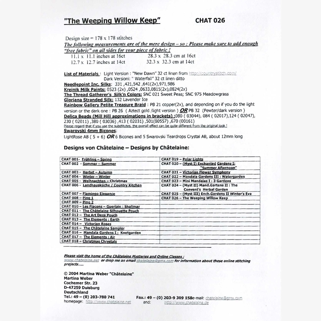 Chatelaine CHAT026 The Weeping Willow Keep Cross Stitch Pattern 2 f65189bc-634e-8e3d-fa1d-43c99fd951c9