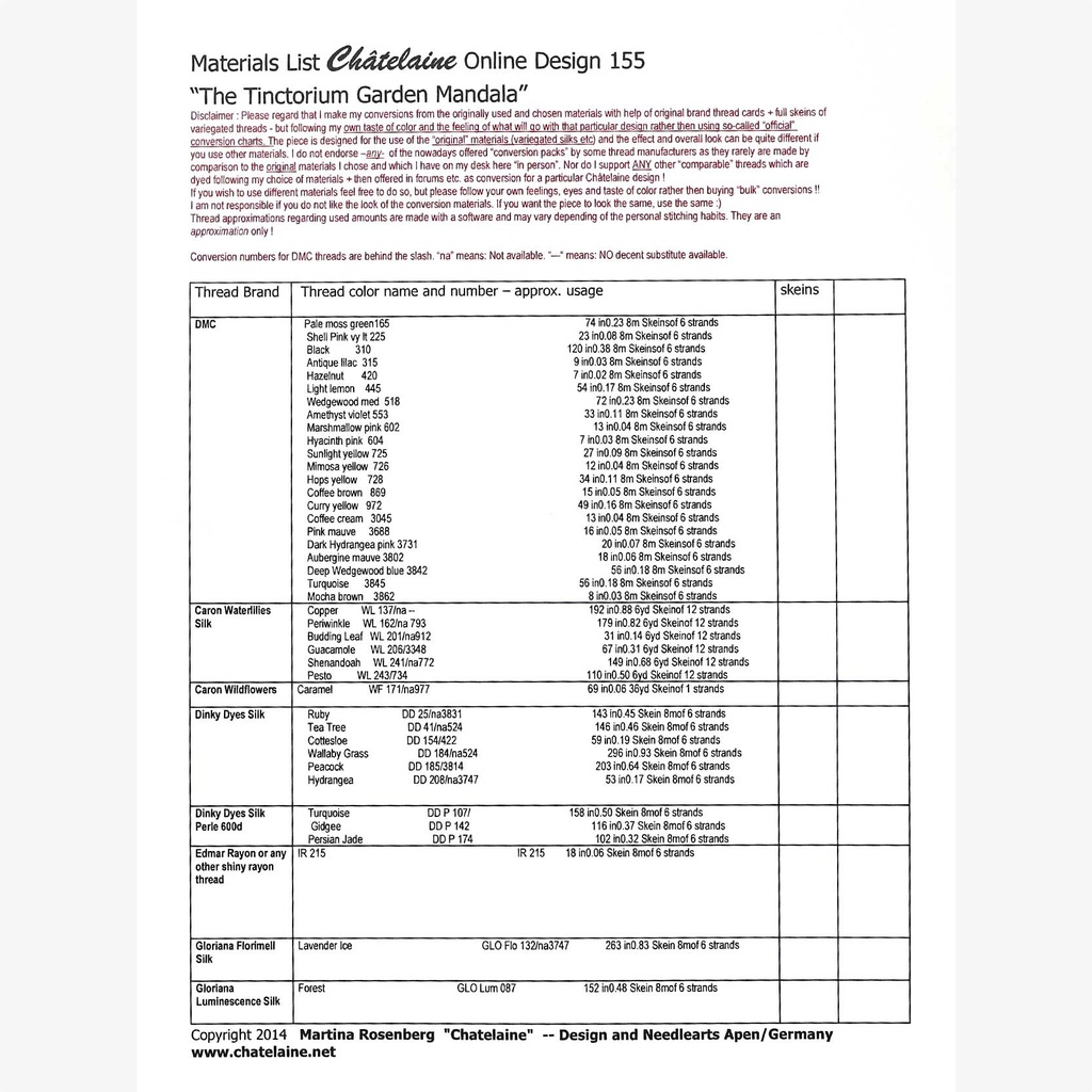 Chatelaine CHAT155 Tinctorium: The Medieval Dyers Garden Mandala Cross Stitch Pattern 2 718db302-aee4-c048-e639-9bc12f83db08