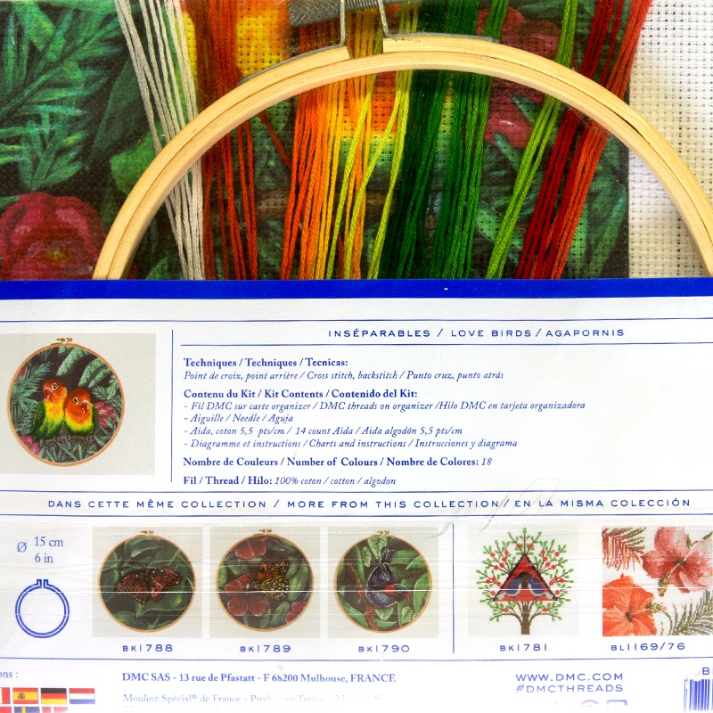 DMC Printed Cross Stitch Love Birds 1 2cdbbbcc-066c-ccb0-cbd6-8eac440d0c55