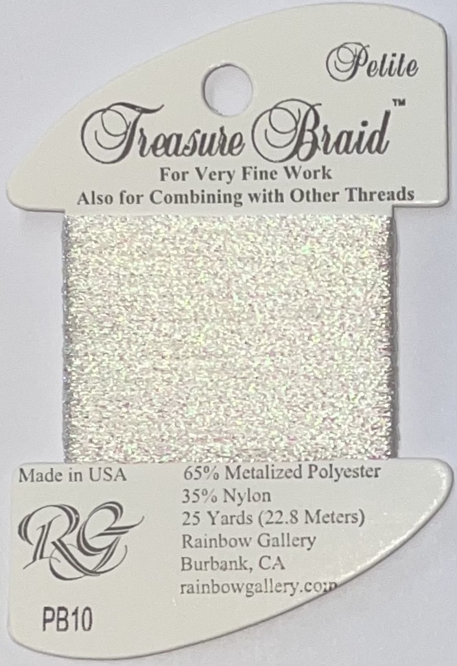 Rainbow Gallery Petite Treasure Braid PB10 White Pearl 1 c6281fba-79a2-443c-b82a-c1f8230d57cc