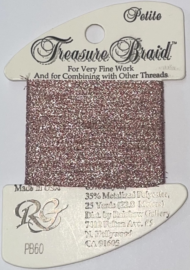 Rainbow Gallery Petite Treasure Braid PB60 Dark Powder Pink 1 d2ec9170-07bd-41c5-a64d-1c767e35c510
