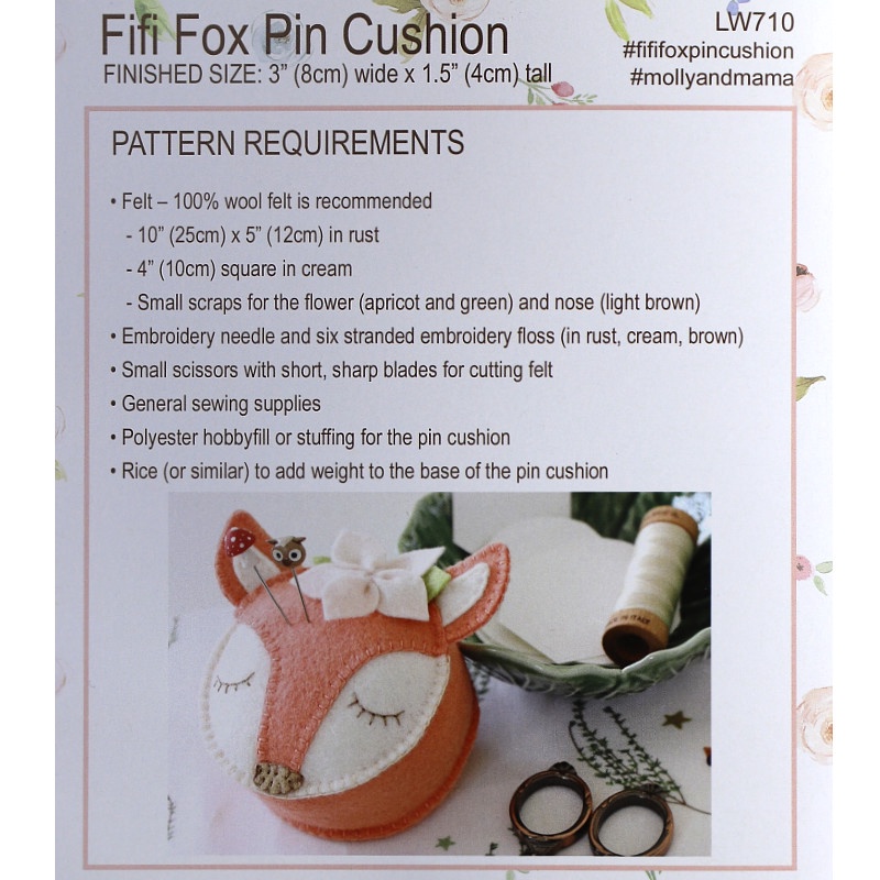 Molly and Mama Fifi Fox Felt Pincushion 1 981026ff-9705-4240-ac4c-3cb2b7494ad9