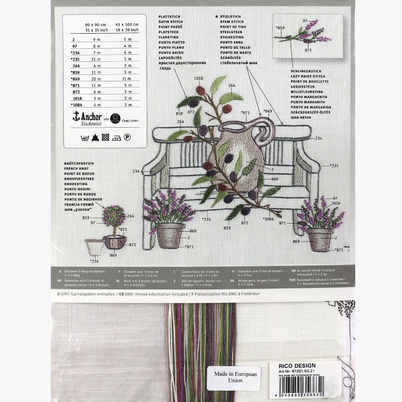 Rico 67201.52.21 Pots and Bench Tablecloth Kit 90x90cm 1 7f7e2c64-458e-3fcb-f6a8-24aef11a02bd
