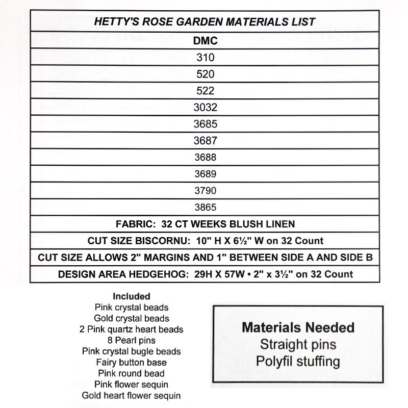 Just Nan Hetty's Rose Garden Biscornu & Hedgehog 1 9b766fbd-e2b0-48ad-b29e-3eb99a5e6d37