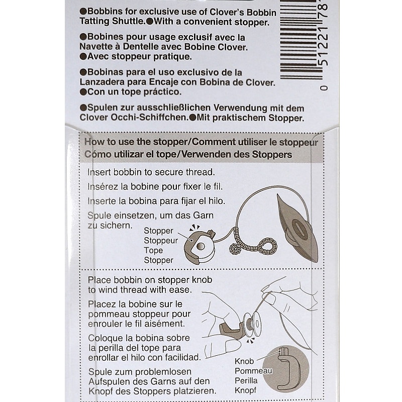 Clover Spare Bobbin Set 1 bd332bad-36a6-4e81-991c-1d2946d60f02