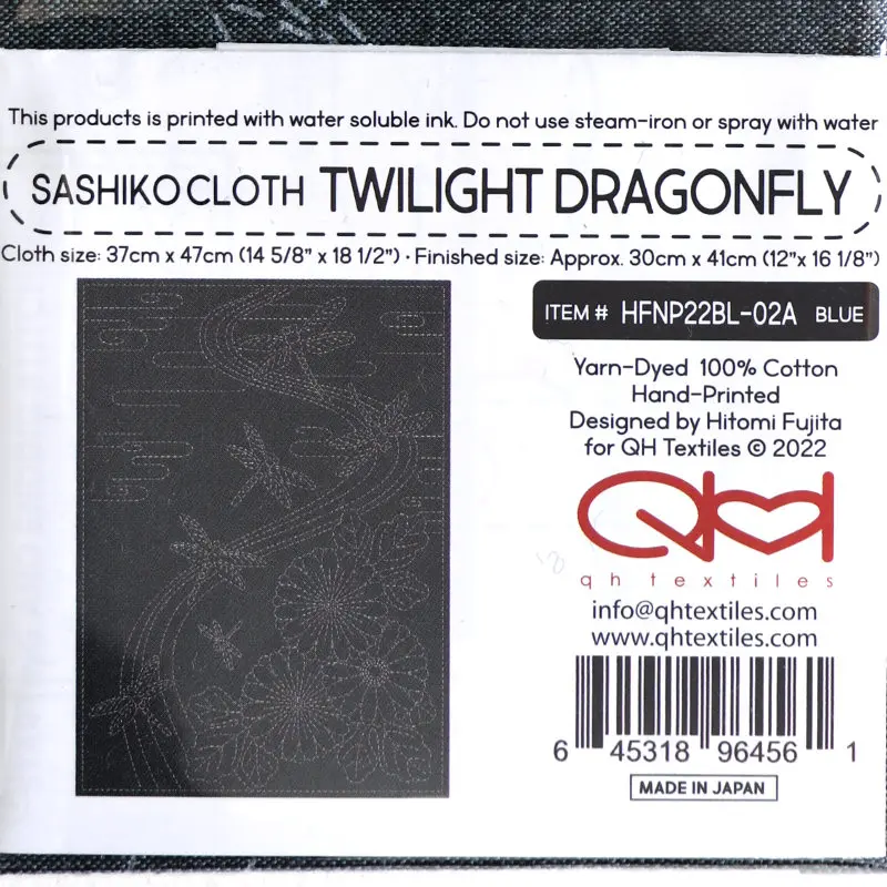 QH-Textiles-Sashiko Cloth Twilight Dragonfly-INFO.webp