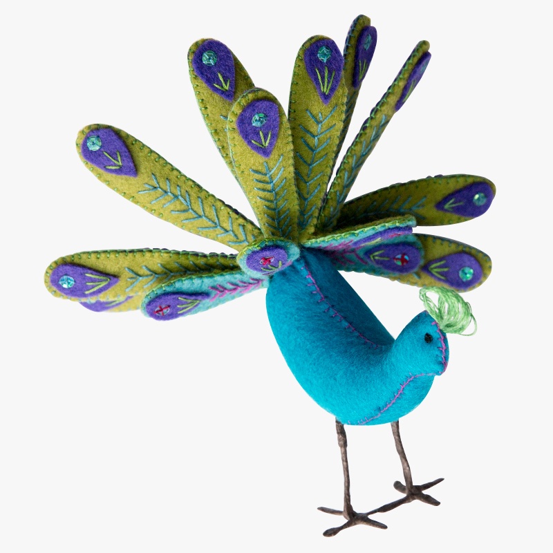 CORINNE LAPIERRE Folk Embroidered  Felt Birds 2 5a72495c-59e1-62f7-ee82-cf6eb04c2c7f