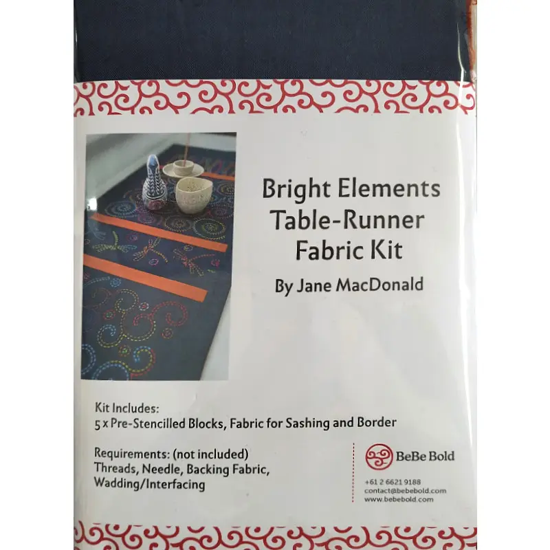 BeBeBold Bright Elements Table Runner Navy By Jane MacDonald