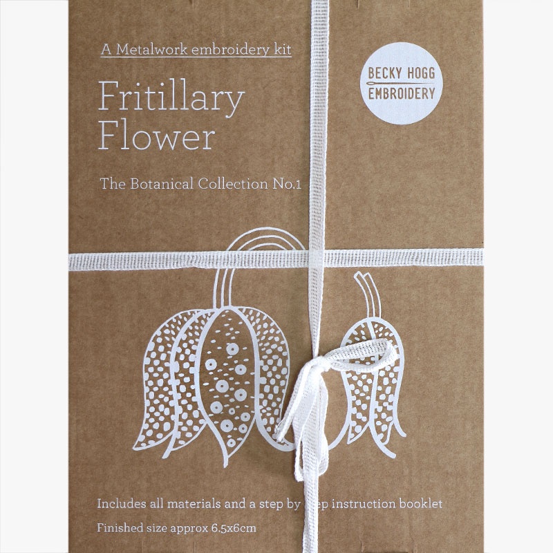 Becky Hogg Metalwork Embroidery Kit Fritillary Flower