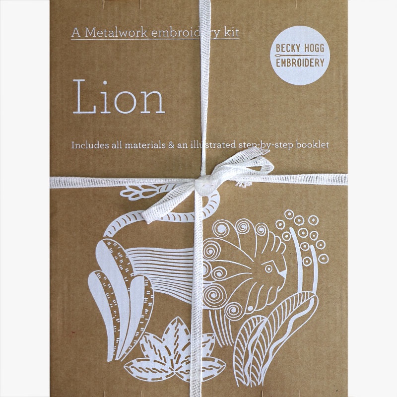Becky Hogg Metalwork Embroidery Kit Lion