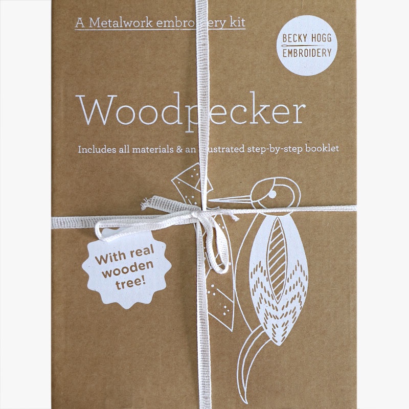 Becky Hogg Metalwork Embroidery Kit Woodpecker