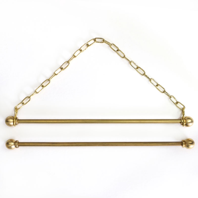 Bell Pull Ends Brass Rods 24cm