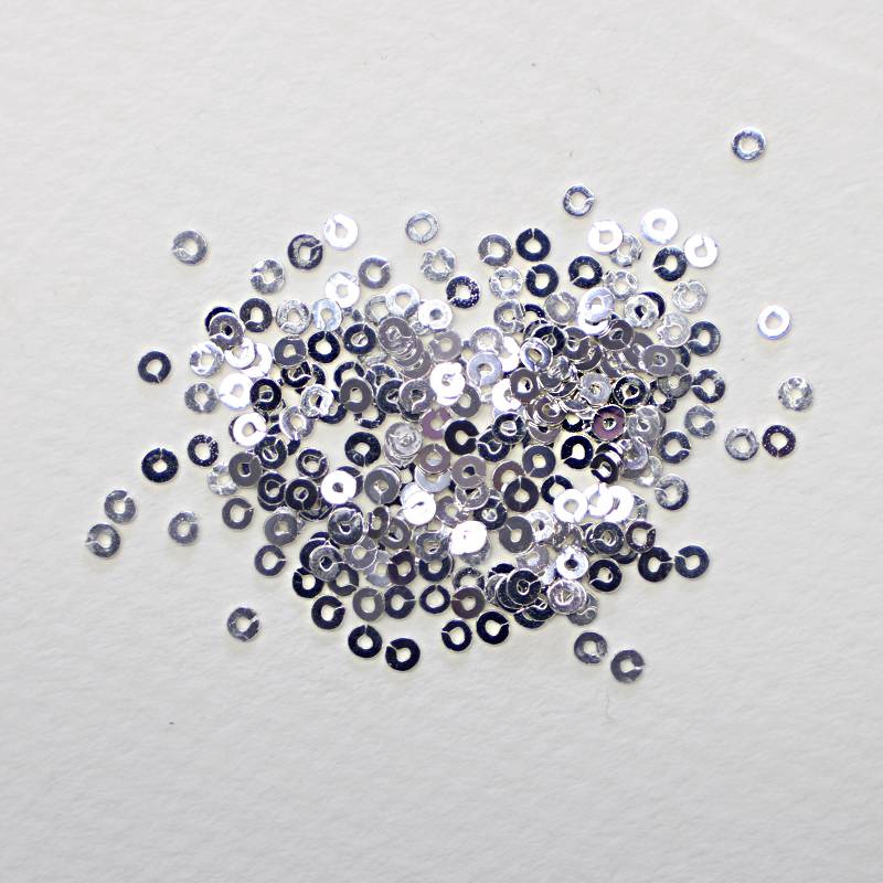 Benton & Johnson Spangles Silver No. 19 2mm