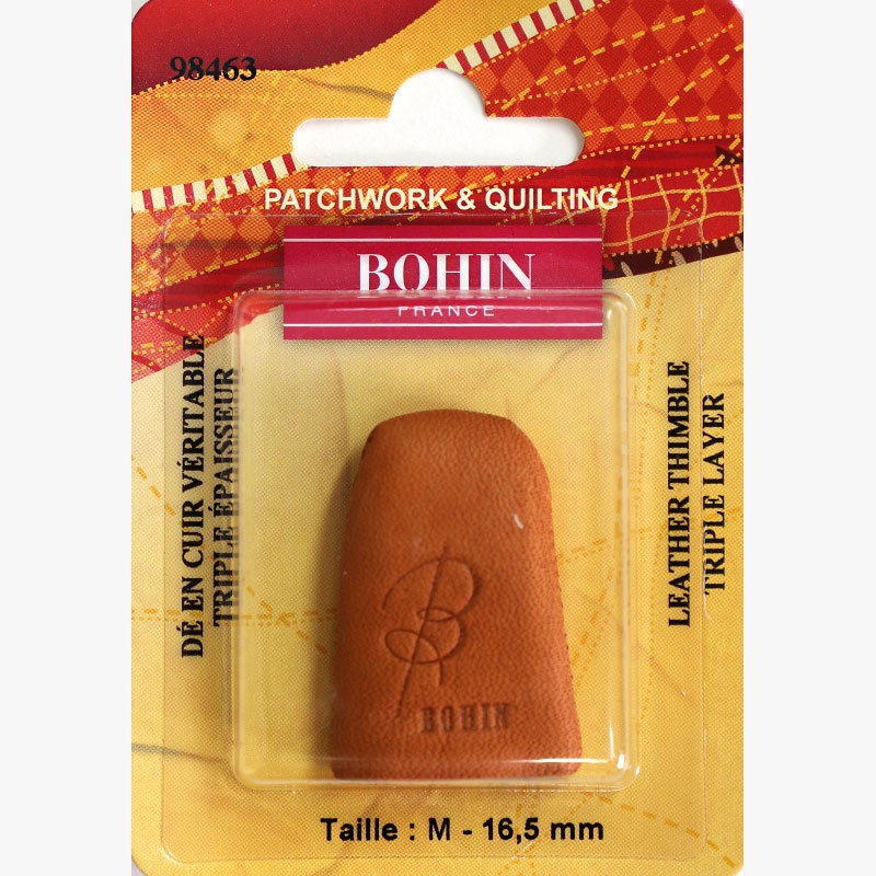 Bohin Triple Layer Leather Thimble Med
