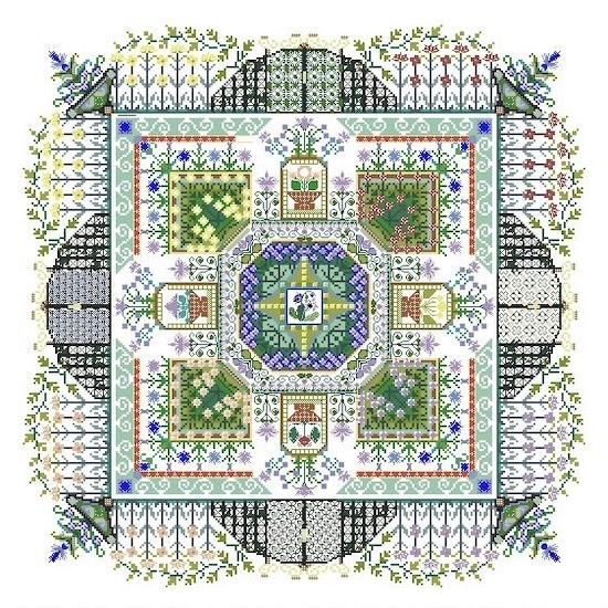 Chatelaine CHAT024 Mandala Gardens II: The Convent's Herbal Garden (Formerly Mystery II) Cross Stitch Pattern