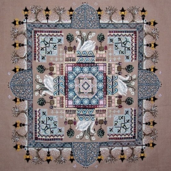 Chatelaine CHAT043 Evening in the Park Mandala Garden Cross Stitch Pattern