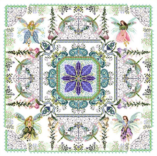Chatelaine CHATA032 The Fairy Flowergarden Mandala Cross Stitch Pattern
