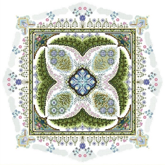 Chatelaine ONL041 The Summer Knotgarden Cross Stitch Pattern