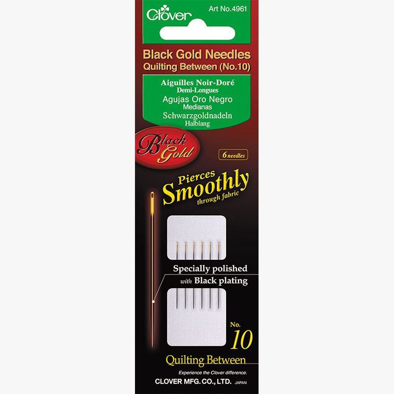 Clover Black Gold Needles Applique/Sharps No.10