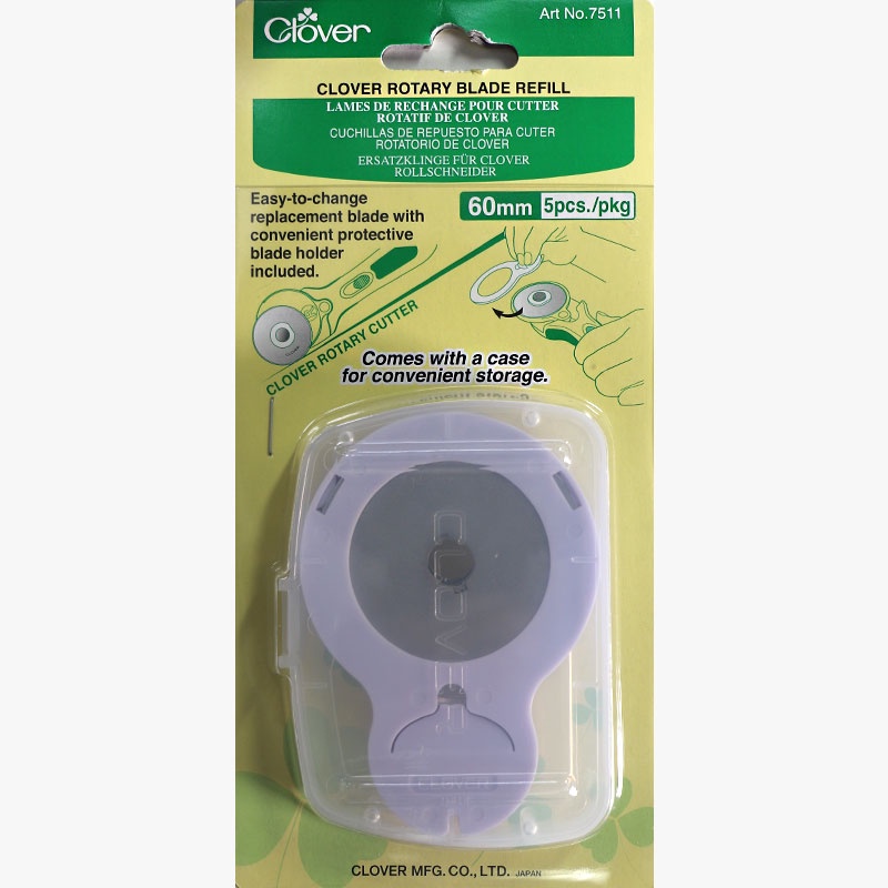Clover Rotary Blade Refill 60mm (5 pieces) 7511