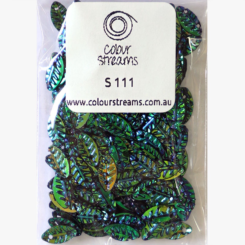 Colour Streams Sequin Leaf S111 Green