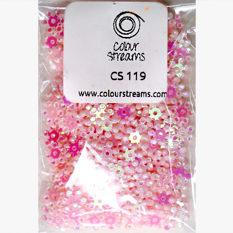 Colour Streams Sequins  S85 Pink  flowers