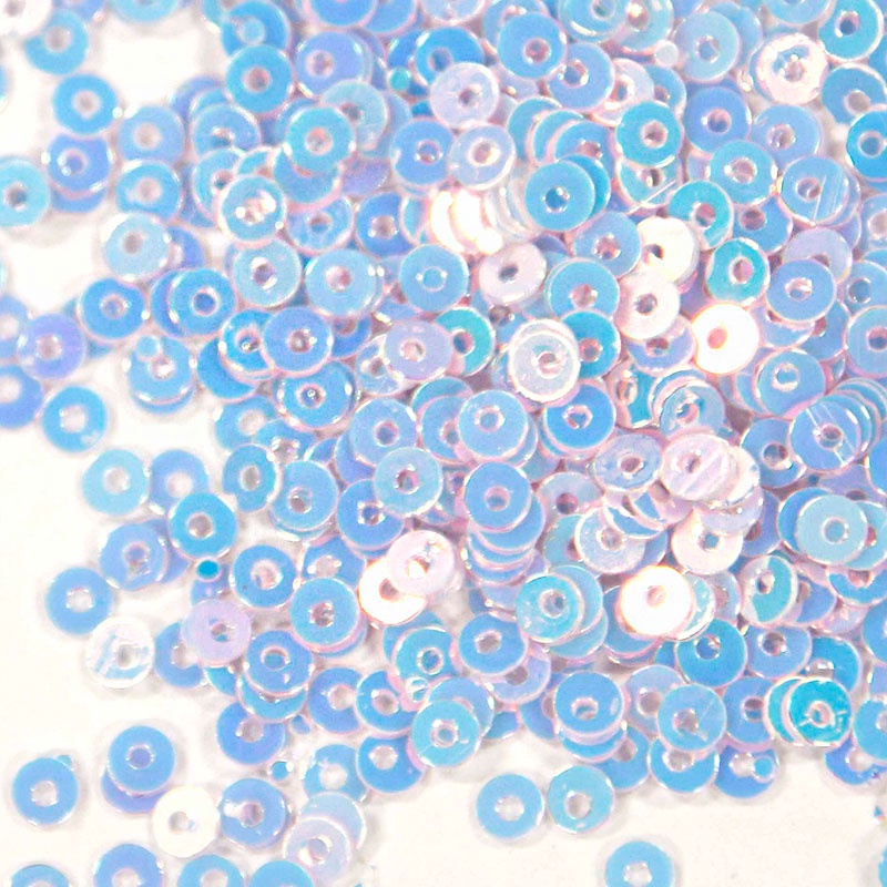 Colour Streams Sequins CS128 Flat 3mm Pink with Blue Light