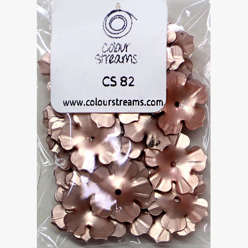 Colour Streams Sequins CS82 15mm Flower - Matte Dusky Pink