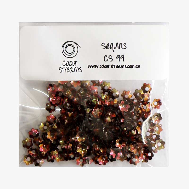 Colour Streams Sequins CS99 light brown flower