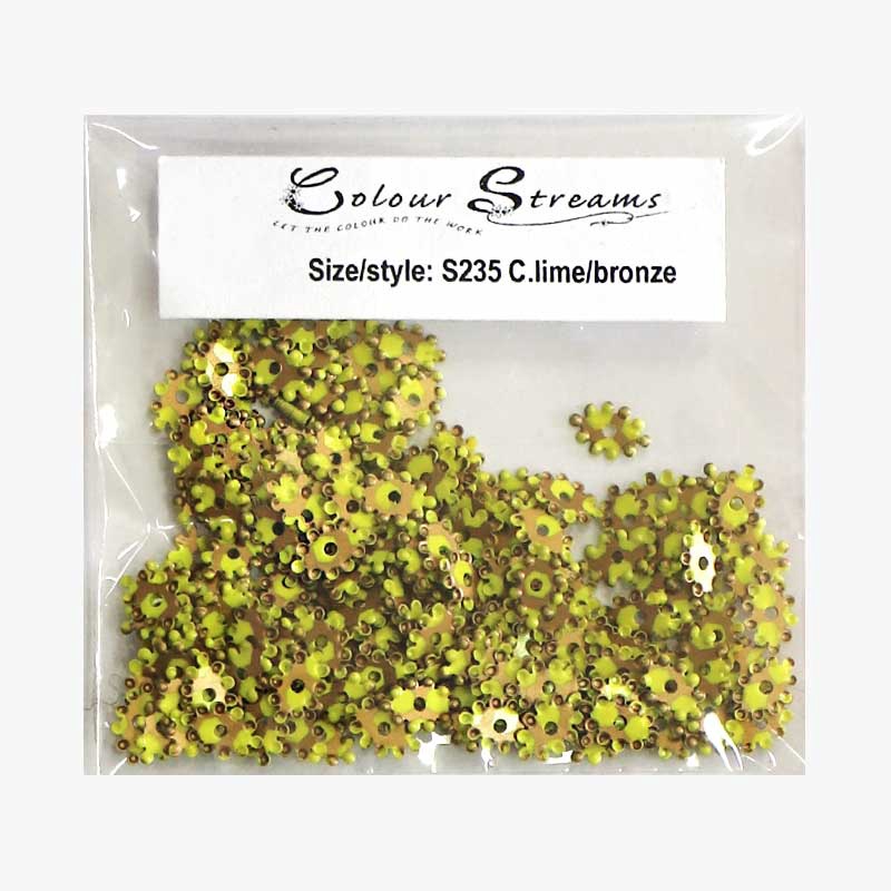 Colour Streams Sequins S235- C.Lime/Bronze