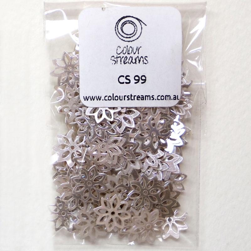 Colour Streams Sequins S99- Silver Open Cut Flower