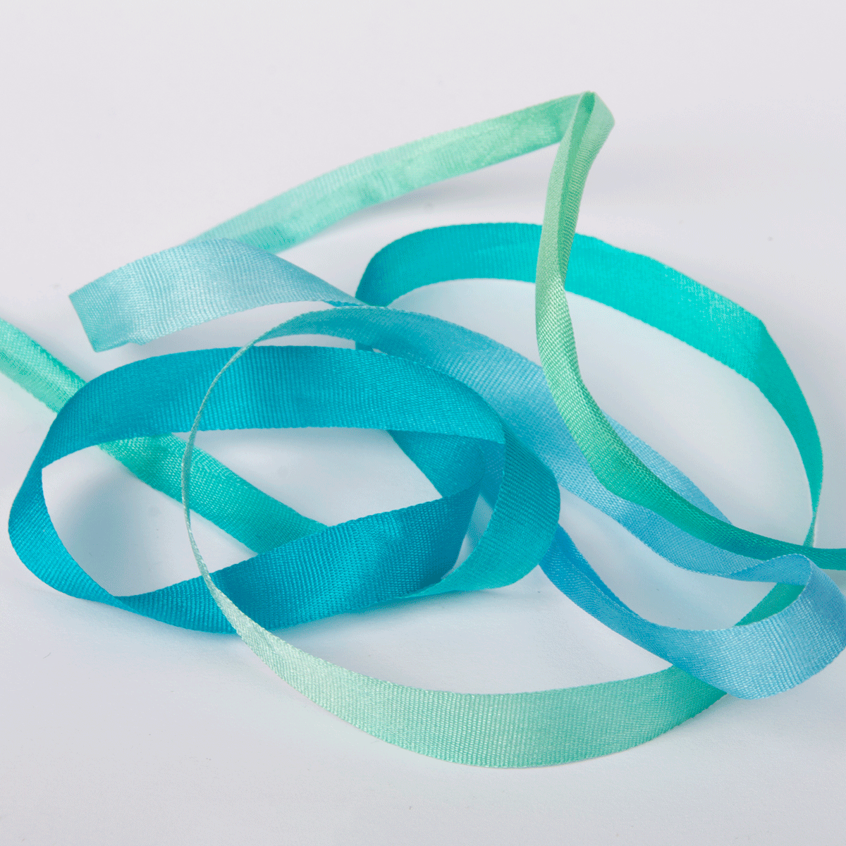 Colour Streams Silk Ribbon 4mm 60 Blue Lagoon