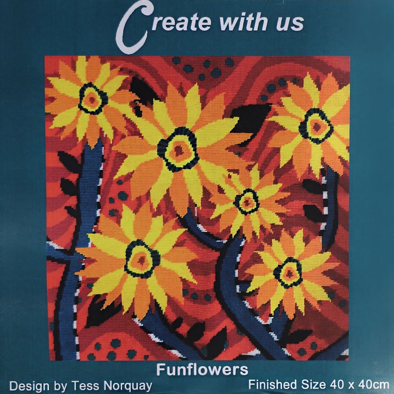 Create With Us Cushion Tapestry Kit Fun Flower
