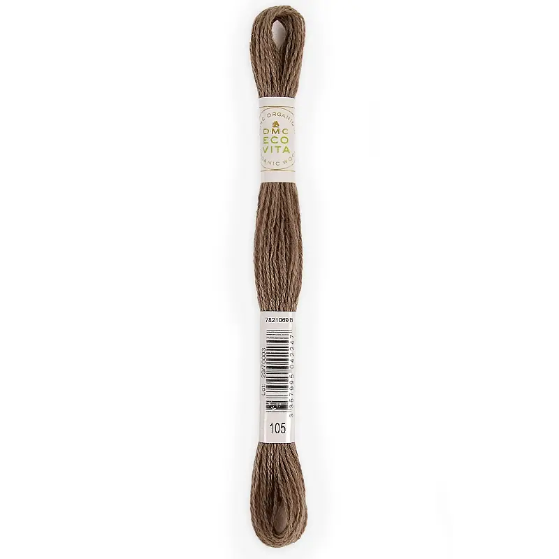 DMC Eco Vita Organic Crewel Wool 105 Toasted Catechu