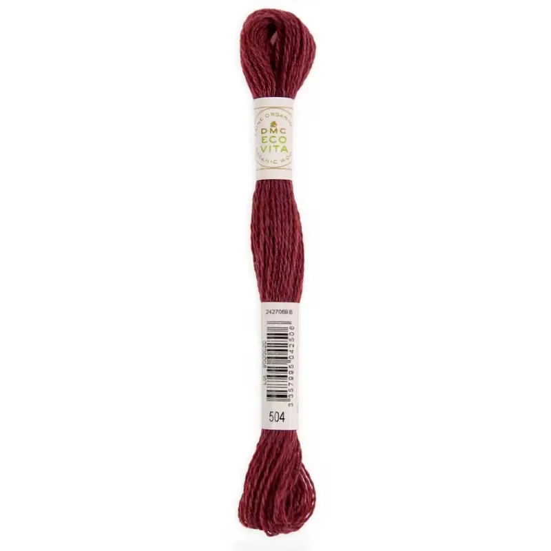 DMC Eco Vita Organic Crewel Wool 504 Vermeil Madder