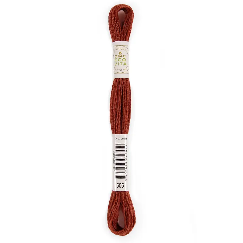 DMC Eco Vita Organic Crewel Wool 505 Ruby Madder