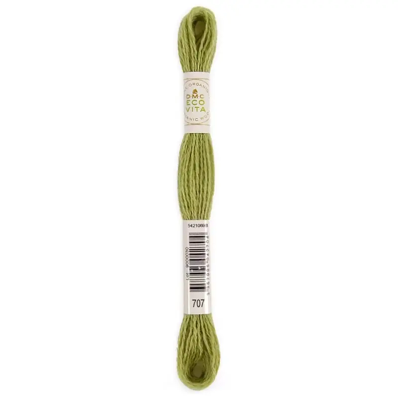 DMC Eco Vita Organic Crewel Wool 707 Lime Woald