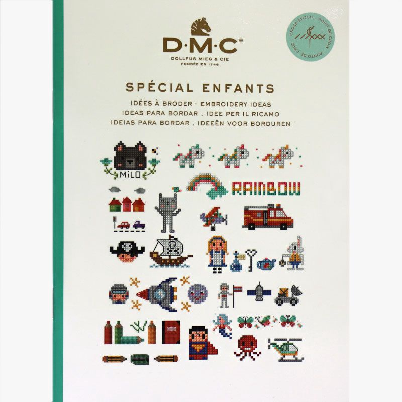 DMC Mini Cross Stitch Book Kids Theme