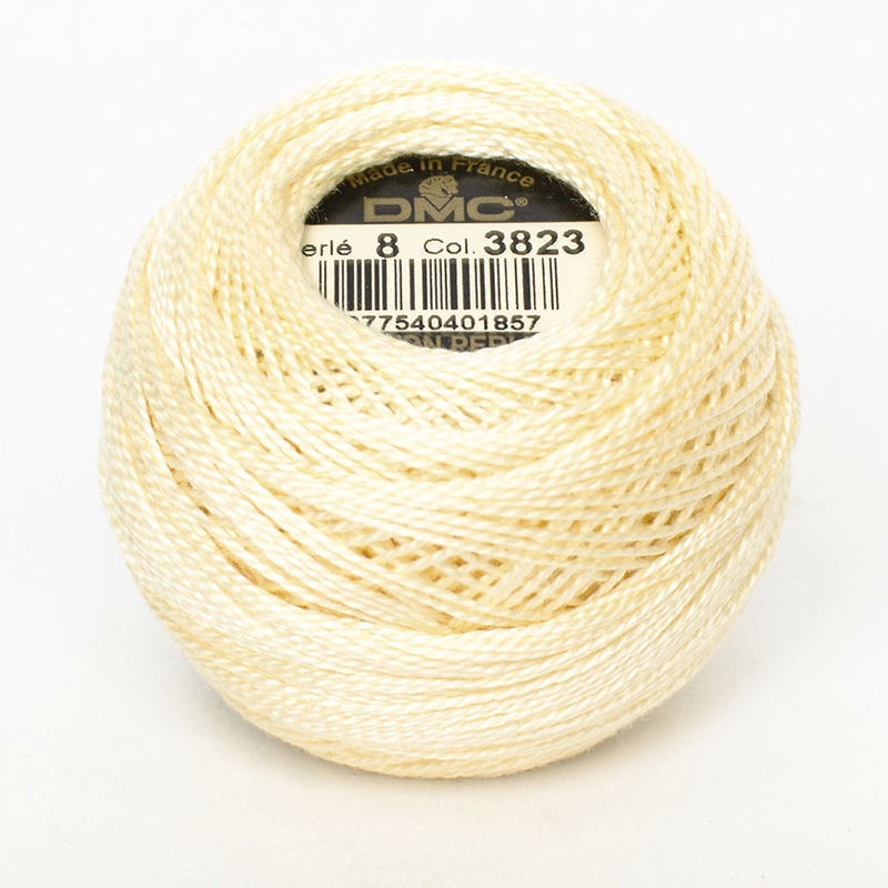 DMC Perle #12 3823 Ultra Pale Yellow