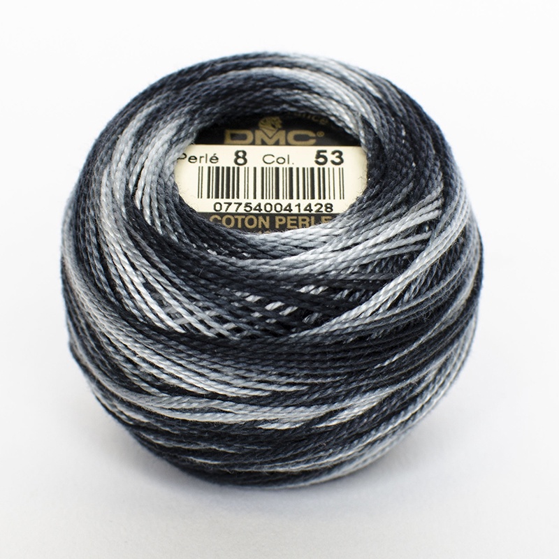 DMC Perle #5 0053 Variegated Steel Gray (Skein)