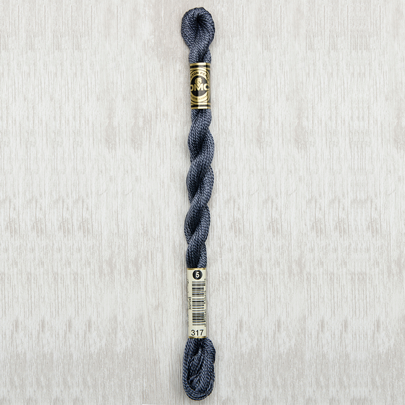 DMC Perle #5 0317 Pewter Gray (Skein)