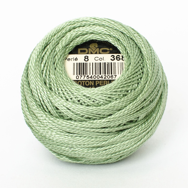 DMC Perle #5 0368 Light Pistachio Green (Skein)