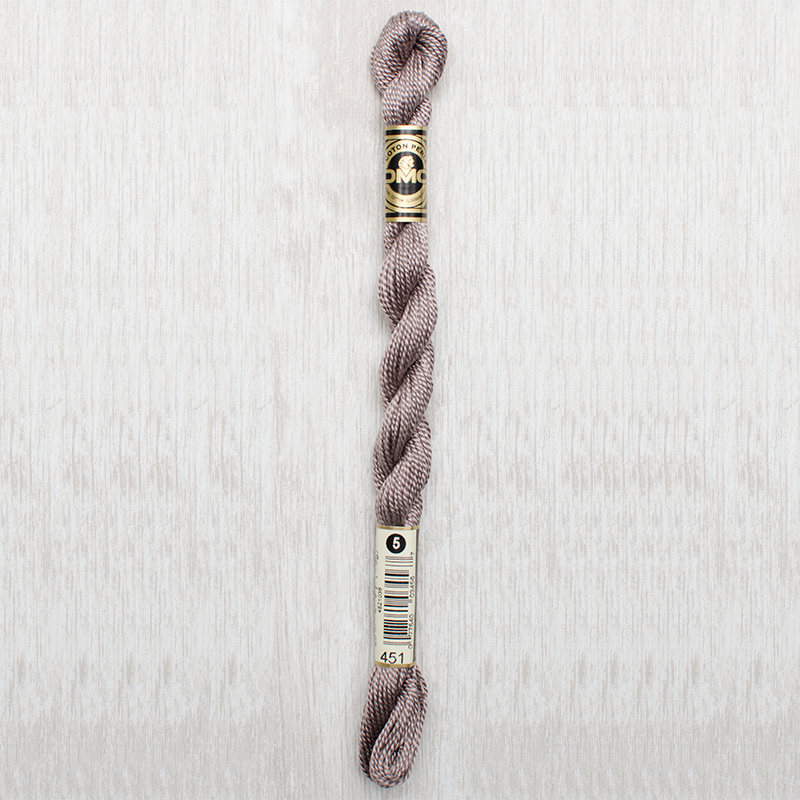 DMC Perle #5 0451 Dark Shell Gray (Skein)