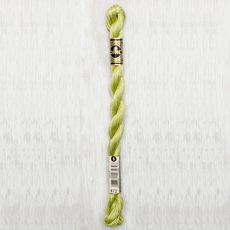 DMC Perle #5 0472 Ultra Light Avocado Green