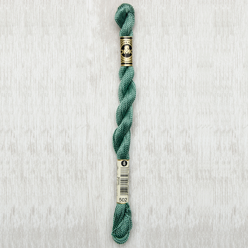 DMC Perle #5 0502 Blue Green (Skein)