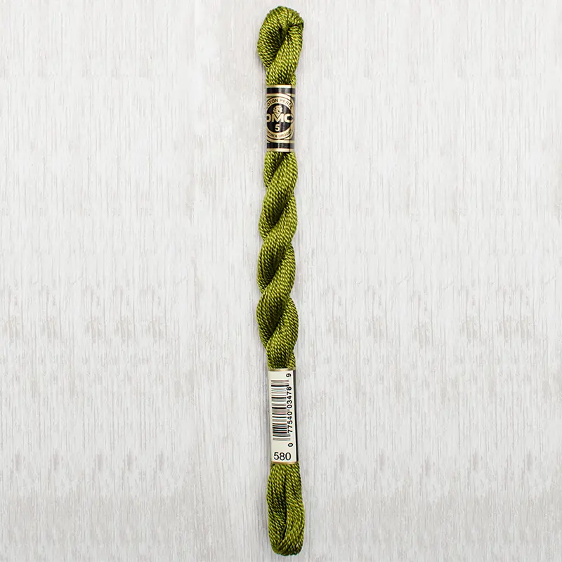 DMC Perle #5 0580 Dark Moss Green