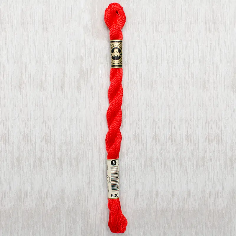 DMC Perle #5 0606 Bright Orange-Red